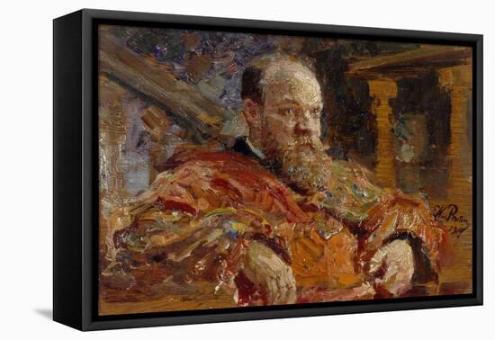 Portrait of Pavel Viktorovich Delarov (1851-191), 1910-Ilya Yefimovich Repin-Framed Premier Image Canvas