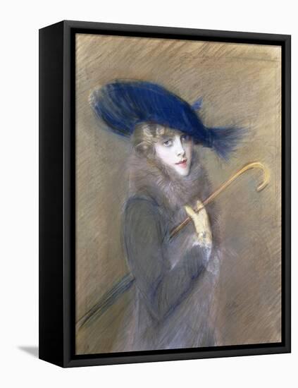 Portrait of Peggy Letellier-Paul Cesar Helleu-Framed Premier Image Canvas