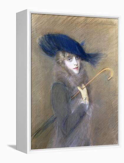 Portrait of Peggy Letellier-Paul Cesar Helleu-Framed Premier Image Canvas