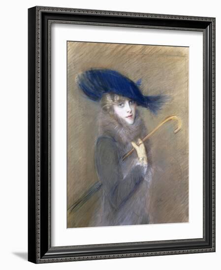 Portrait of Peggy Letellier-Paul Cesar Helleu-Framed Giclee Print