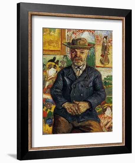 Portrait of Pere Tanguy-Vincent van Gogh-Framed Art Print