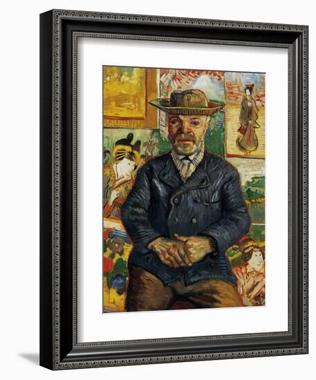 Portrait of Pere Tanguy-Vincent van Gogh-Framed Art Print