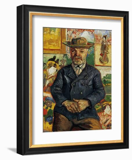 Portrait of Pere Tanguy-Vincent van Gogh-Framed Art Print