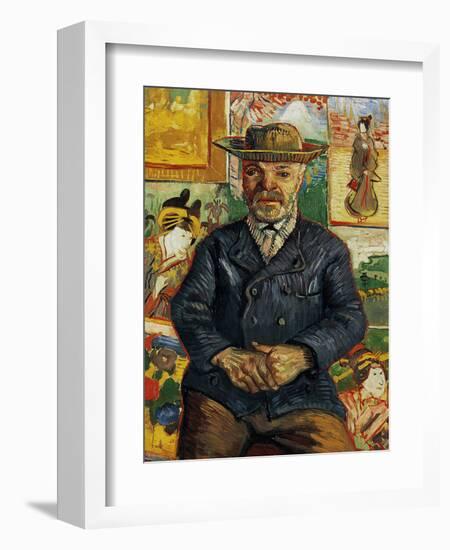 Portrait of Pere Tanguy-Vincent van Gogh-Framed Art Print