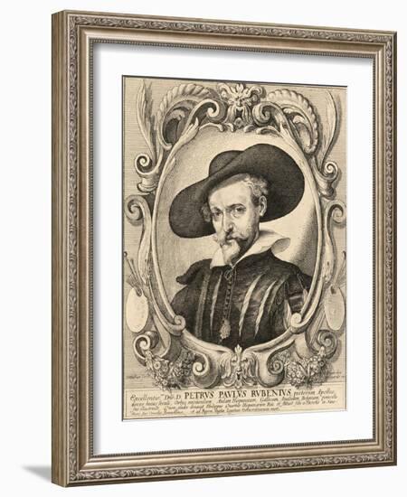 Portrait of Peter Paul Rubens-Wenceslaus Hollar-Framed Giclee Print