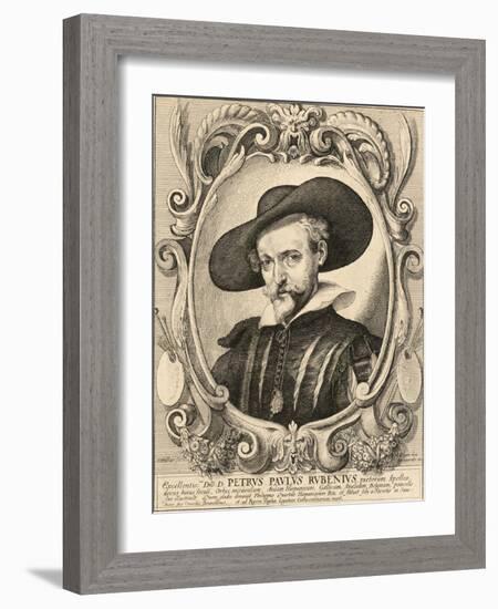 Portrait of Peter Paul Rubens-Wenceslaus Hollar-Framed Giclee Print