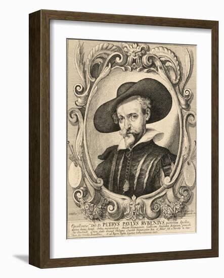 Portrait of Peter Paul Rubens-Wenceslaus Hollar-Framed Giclee Print