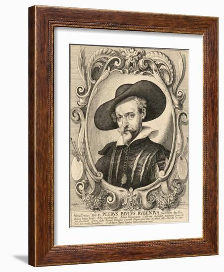 Portrait of Peter Paul Rubens-Wenceslaus Hollar-Framed Giclee Print