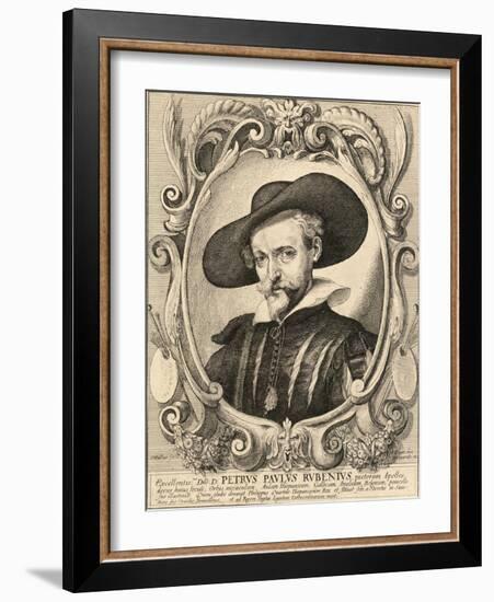 Portrait of Peter Paul Rubens-Wenceslaus Hollar-Framed Giclee Print