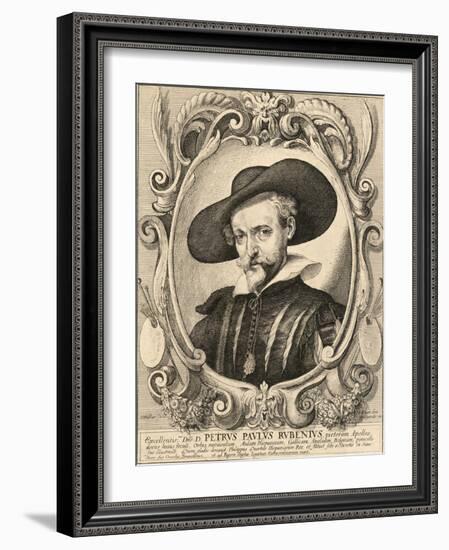 Portrait of Peter Paul Rubens-Wenceslaus Hollar-Framed Giclee Print