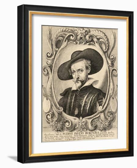 Portrait of Peter Paul Rubens-Wenceslaus Hollar-Framed Giclee Print