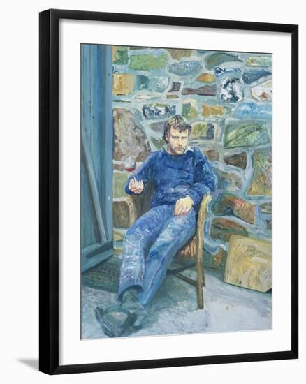 Portrait of Peter Reading, 1989-Peter Edwards-Framed Giclee Print