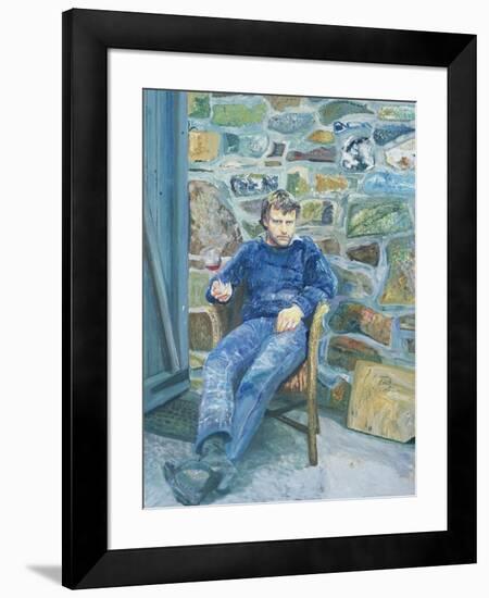 Portrait of Peter Reading, 1989-Peter Edwards-Framed Giclee Print