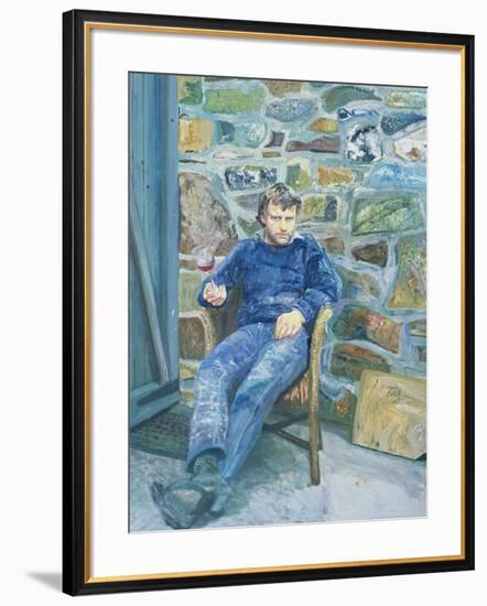 Portrait of Peter Reading, 1989-Peter Edwards-Framed Giclee Print