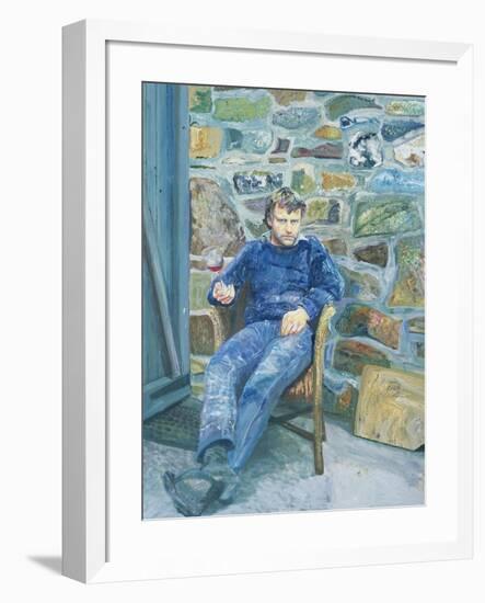 Portrait of Peter Reading, 1989-Peter Edwards-Framed Giclee Print