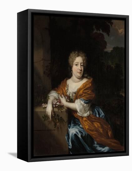 Portrait of Petronella Dunois-Nicolaes Maes-Framed Stretched Canvas