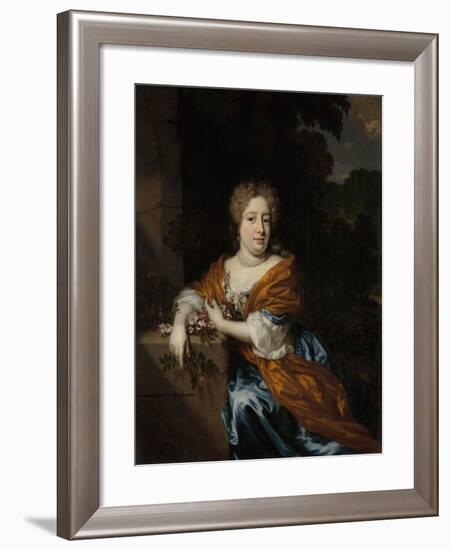 Portrait of Petronella Dunois-Nicolaes Maes-Framed Art Print