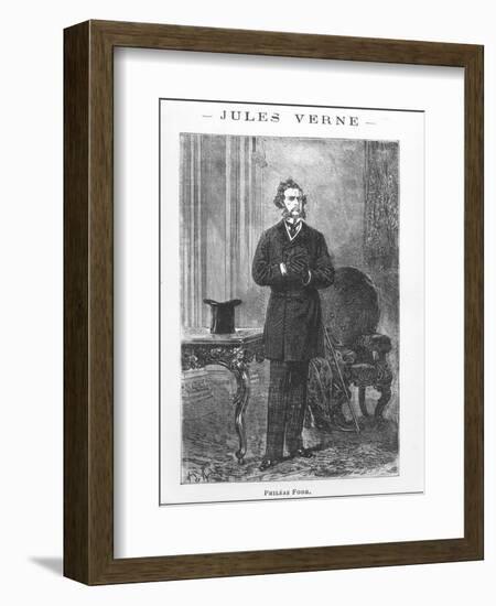 Portrait of Phileas Fogg, Illustration from "Around the World in Eighty Days"-Alphonse Marie de Neuville-Framed Giclee Print