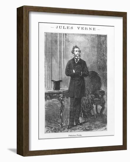 Portrait of Phileas Fogg, Illustration from "Around the World in Eighty Days"-Alphonse Marie de Neuville-Framed Giclee Print