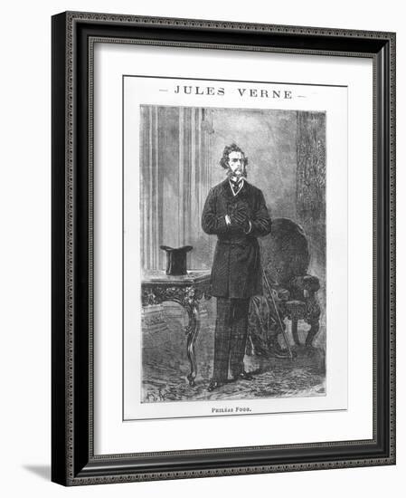 Portrait of Phileas Fogg, Illustration from "Around the World in Eighty Days"-Alphonse Marie de Neuville-Framed Giclee Print