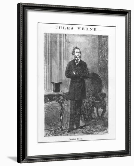 Portrait of Phileas Fogg, Illustration from "Around the World in Eighty Days"-Alphonse Marie de Neuville-Framed Giclee Print