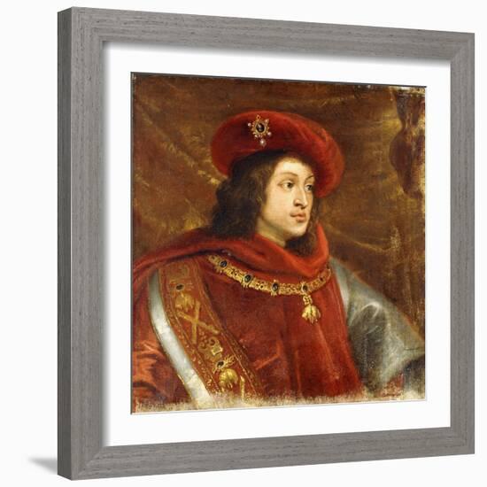 Portrait of Philip I of Spain, Bust-Length, Wearing the Order of the Golden Fleece-Cornelis de Vos-Framed Giclee Print