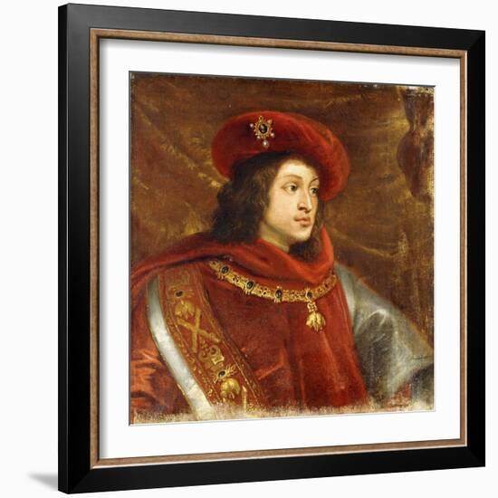 Portrait of Philip I of Spain, Bust-Length, Wearing the Order of the Golden Fleece-Cornelis de Vos-Framed Giclee Print