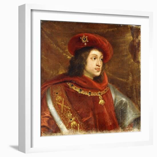 Portrait of Philip I of Spain, Bust-Length, Wearing the Order of the Golden Fleece-Cornelis de Vos-Framed Giclee Print