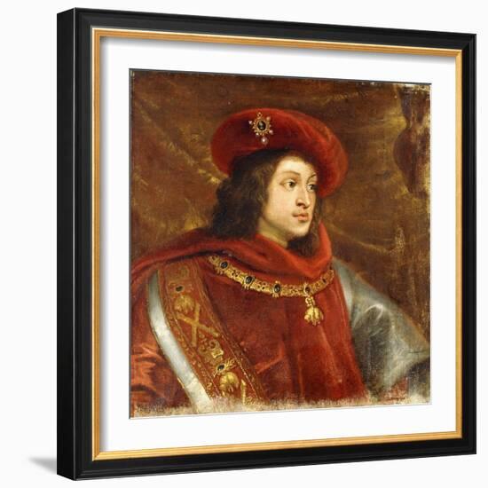 Portrait of Philip I of Spain, Bust-Length, Wearing the Order of the Golden Fleece-Cornelis de Vos-Framed Giclee Print