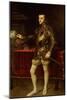 Portrait of Philip II in Armor-Titian (Tiziano Vecelli)-Mounted Giclee Print