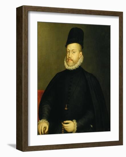 Portrait of Philip II-Alonso Sanchez Coello-Framed Giclee Print