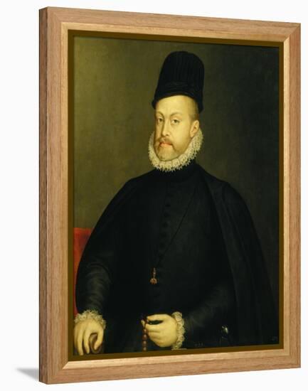 Portrait of Philip II-Alonso Sanchez Coello-Framed Premier Image Canvas