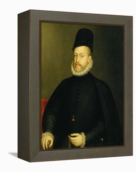 Portrait of Philip II-Alonso Sanchez Coello-Framed Premier Image Canvas