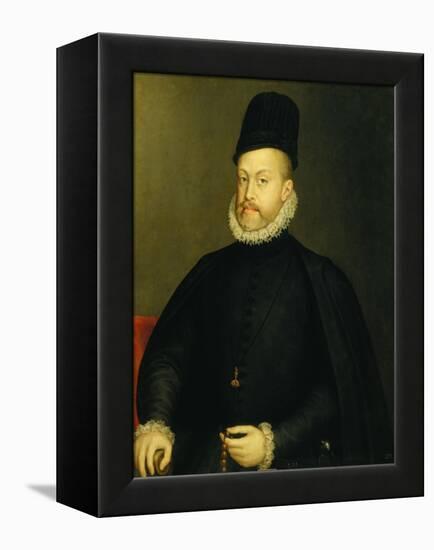 Portrait of Philip II-Alonso Sanchez Coello-Framed Premier Image Canvas