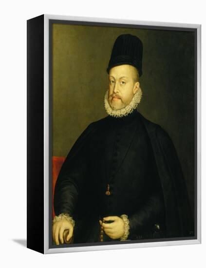 Portrait of Philip II-Alonso Sanchez Coello-Framed Premier Image Canvas