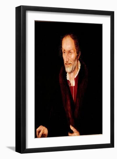 Portrait of Philip Melanchthon, German Religious Reformer, 16Th Century (Painting)-Lucas the Elder Cranach-Framed Giclee Print