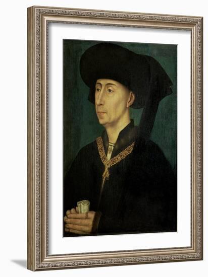 Portrait of Philip the Good (1396-1467) Duke of Burgundy-Rogier van der Weyden-Framed Giclee Print