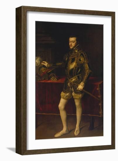 Portrait of Philipp Ii, 1551-Titian (Tiziano Vecelli)-Framed Giclee Print