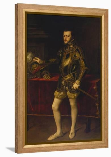 Portrait of Philipp Ii, 1551-Titian (Tiziano Vecelli)-Framed Premier Image Canvas