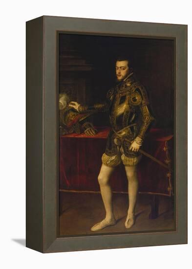 Portrait of Philipp Ii, 1551-Titian (Tiziano Vecelli)-Framed Premier Image Canvas