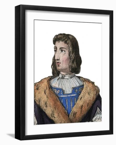 Portrait of Philippe de Commines (1447-1511), French writer and diplomat-French School-Framed Giclee Print