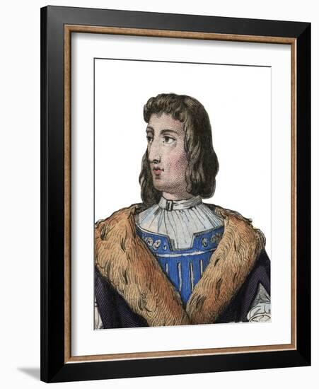 Portrait of Philippe de Commines (1447-1511), French writer and diplomat-French School-Framed Giclee Print