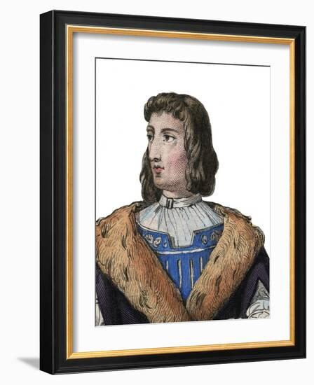 Portrait of Philippe de Commines (1447-1511), French writer and diplomat-French School-Framed Giclee Print