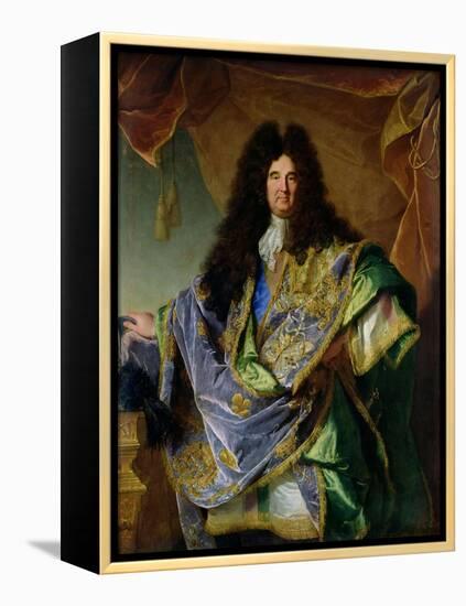 Portrait of Philippe De Courcillon (1638-1720) Marquis De Dangeau, 1702-Hyacinthe Rigaud-Framed Premier Image Canvas