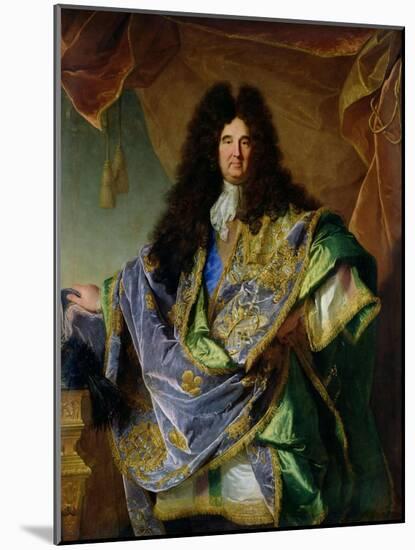 Portrait of Philippe De Courcillon (1638-1720) Marquis De Dangeau, 1702-Hyacinthe Rigaud-Mounted Giclee Print