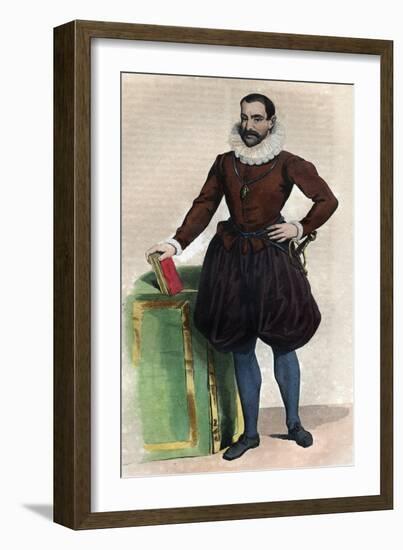 Portrait of Philippe Duplessis Mornay, seigneur du Plessis Marly, French Protestant writer-French School-Framed Giclee Print