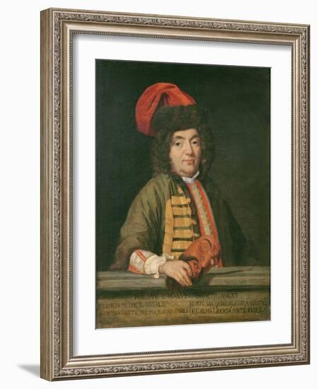 Portrait of Philippe Emmanuel De Coulanges Dressed for Carnival, 1690 (Oil on Canvas)-Italian School-Framed Giclee Print