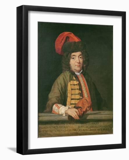 Portrait of Philippe Emmanuel De Coulanges Dressed for Carnival, 1690 (Oil on Canvas)-Italian School-Framed Giclee Print