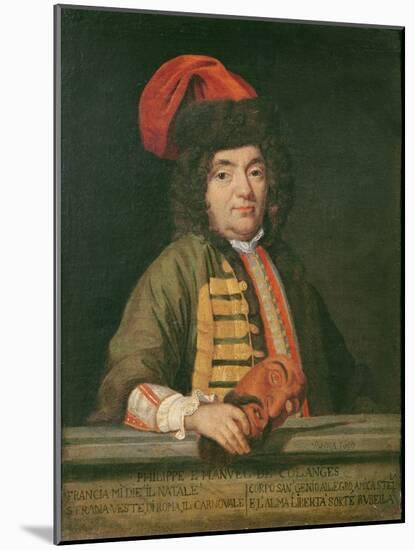 Portrait of Philippe Emmanuel De Coulanges Dressed for Carnival, 1690 (Oil on Canvas)-Italian School-Mounted Giclee Print