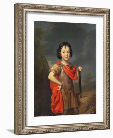 Portrait of Philippe II D'orleans (1674-1723) 1687 (Oil on Canvas)-Pierre Mignard-Framed Giclee Print